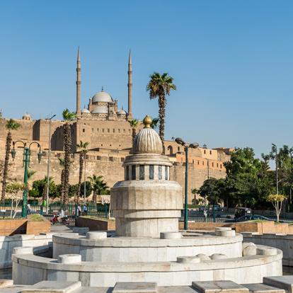 Le Caire - Fontaine De La Place Salah El-Deen Et Mosquée De Muhammad Ali Pacha A Découvrir au Caire - La Citadelle de Saladin
