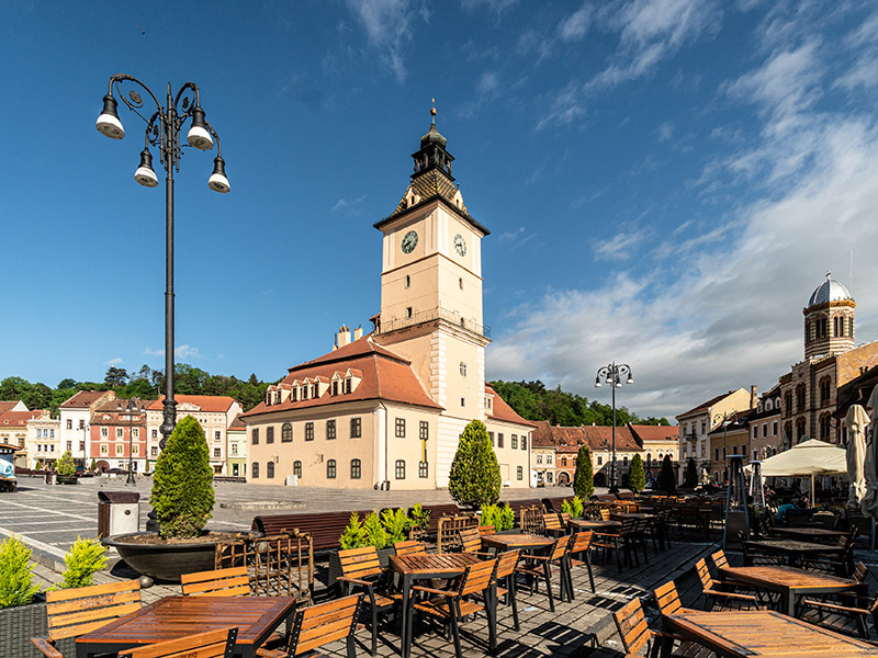 Brasov - Sfatului square Voyage en Roumanie de la Famille de Sophie S.