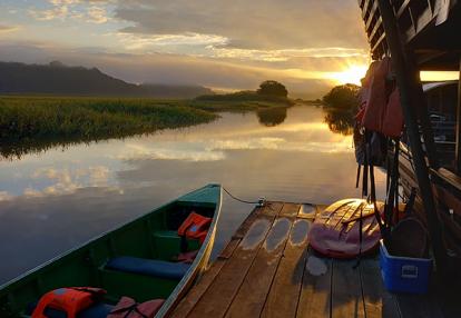 Lever de soleil marais de kaw Voyage en Guyane de B.D.