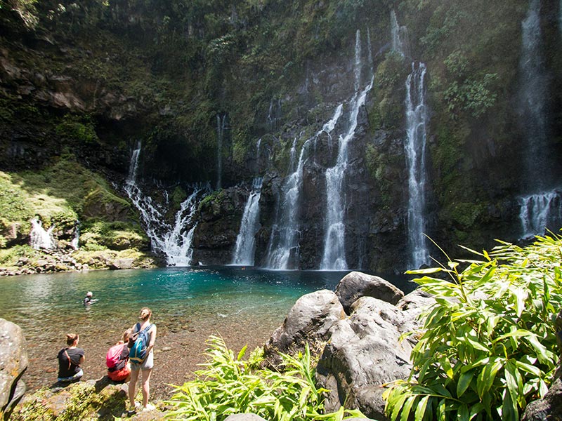 Cascade du Grand Galet dans la vallée de Langevin Voyage à La Réunion de Philippe LGR