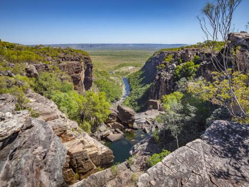 Vue Sur Le Plateau D'Arnhem Et Le Parc National De Kakadu Du Haut Des Chutes Jim Jim A Découvrir en Australie - Parc National de Kakadu