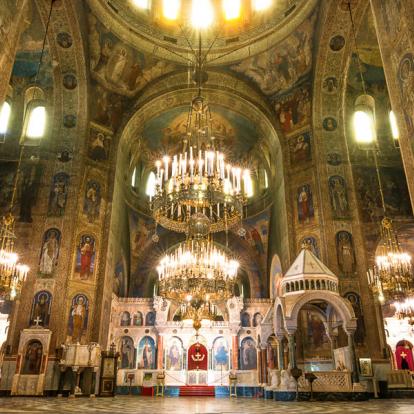 Sofia - Intérieur De La Cathédrale De Saint Alexandre Nevsky A Découvrir en Bulgarie - Sofia