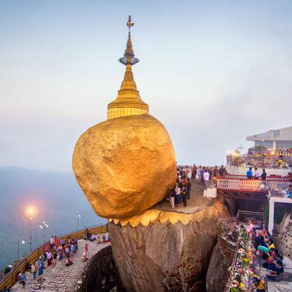 A Découvrir au Myanmar - Le Mont Kyaiktiyo et son Rocher d'Or