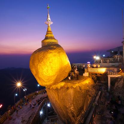 A Découvrir au Myanmar - Le Mont Kyaiktiyo et son Rocher d'Or