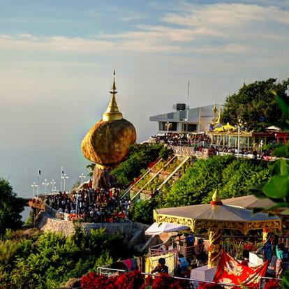 A Découvrir au Myanmar - Le Mont Kyaiktiyo et son Rocher d'Or