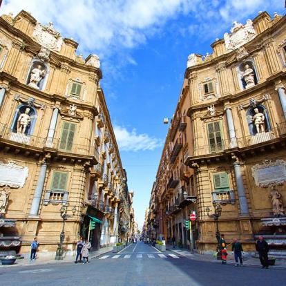 Palerme - Le célèbre Quattro Canti A Découvrir en Sicile - Palerme