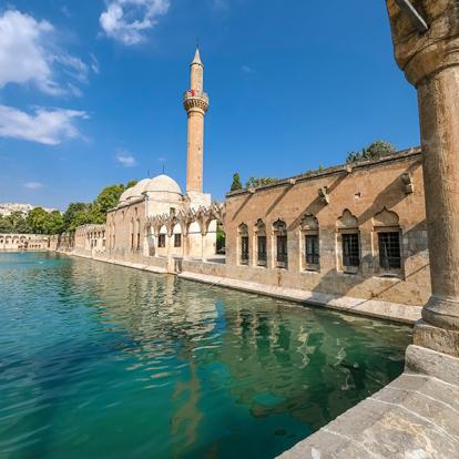 Urfa - Mosquée Halil-ur Rahman et lac sacré avec des poissons sacrés dans le parc Golbasi A Découvrir en Turquie - Urfa (Sanliurfa)