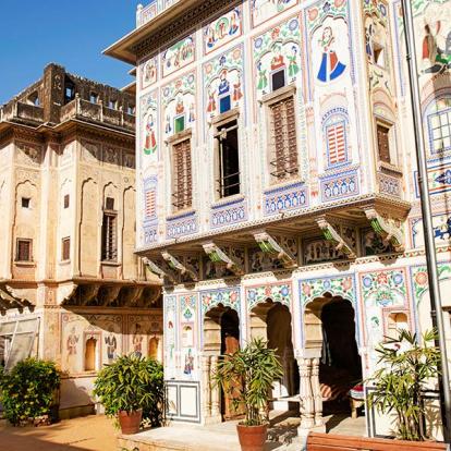 Mandawa, Seth Harmukhrai Sanehiram Chokhani Double Haveli A Découvrir en Inde - Mandawa au Rajasthan