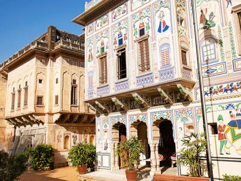 Mandawa, Seth Harmukhrai Sanehiram Chokhani Double Haveli A Découvrir en Inde - Mandawa au Rajasthan