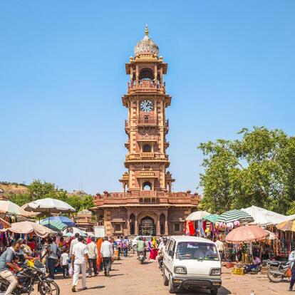 Jodhpur, Le Marché De Sardar Et La Tour De L'horloge De Ghanta Ghar A Découvrir en Inde - Jodhpur