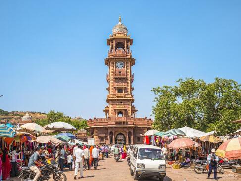 Jodhpur, Le Marché De Sardar Et La Tour De L'horloge De Ghanta Ghar A Découvrir en Inde - Jodhpur