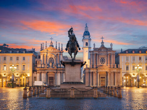 Turin - Piazza San Carlo A Découvrir en Italie - Turin