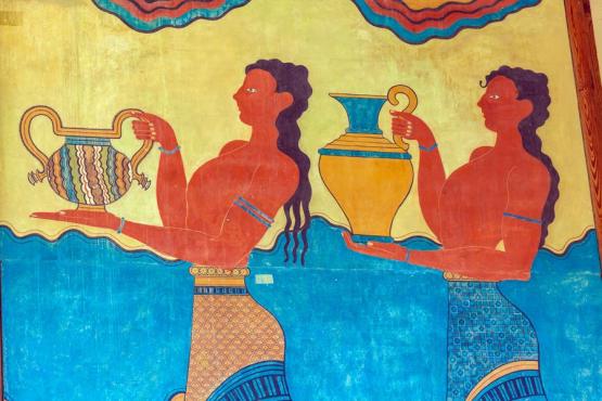 Knossos Palace - Water carrier fresco Voyage Découverte en Crète - Une terre de mythes et de légendes