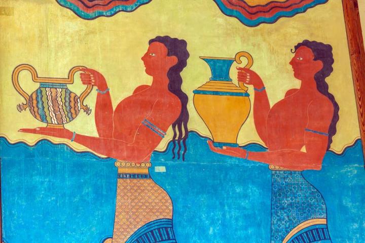 Knossos Palace - Water carrier fresco Voyage Découverte en Crète - Une terre de mythes et de légendes