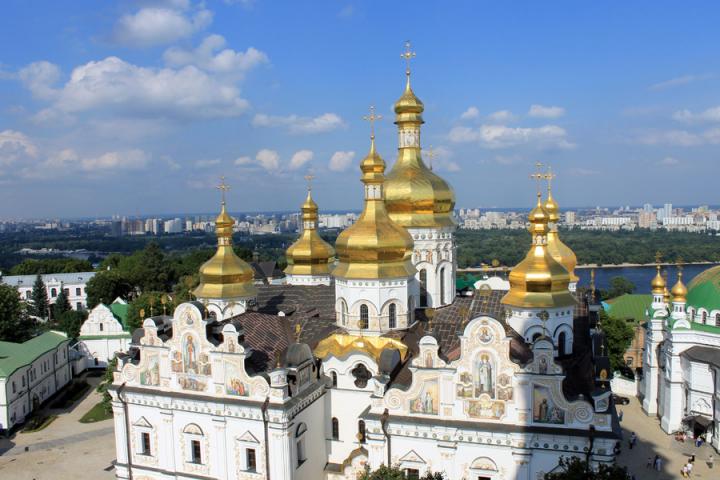 Lavra Haute - Grand Clocher - Vue sur la Cathédrale de la Dormition Voyage Découverte en Ukraine - Kiev, berceau de la religion orthodoxe