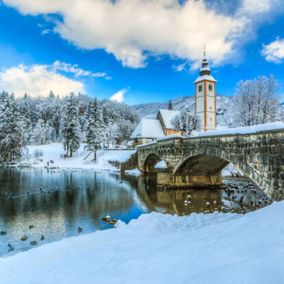 Voyage en Slovénie - Le Lac de Bohinj sous la neige