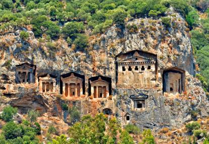 Dalyan - Tombs of ancient Caunos city Circuit en Turquie - Randonnée en Lycie