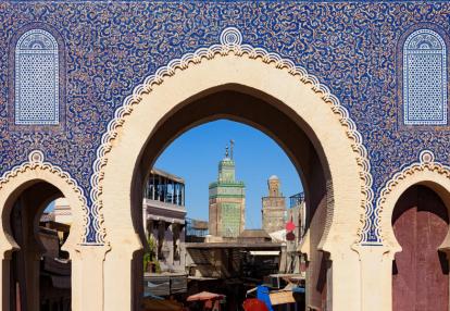 Fes - Bab Bou Jeloud gate Voyage au Maroc - Les Villes Impériales