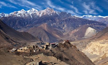 Panorama of Jarkot village in Mustang A Découvrir au Népal - La Vallée du Mustang