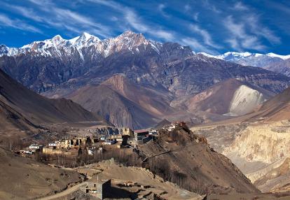 Panorama of Jarkot village in Mustang A Découvrir au Népal - La Vallée du Mustang