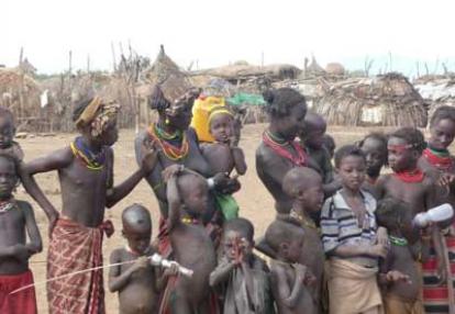 Voyage EthiopDesanech, à Omorate sur la rivière Omoie