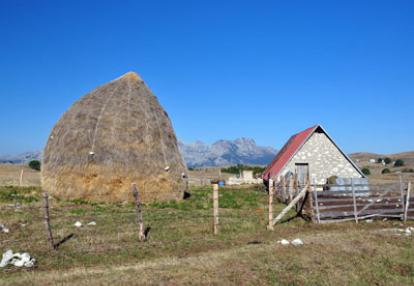 Meule de foin dans le parc national Durmitor