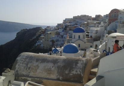 Voyage à Santorin de Delphine